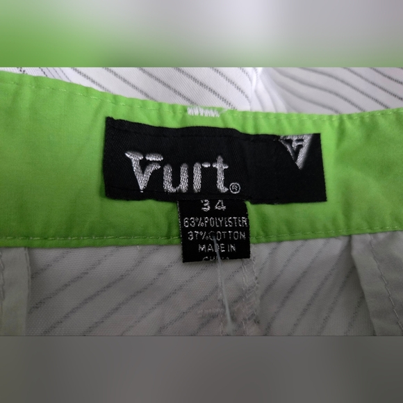 NWOT Vurt White Striped Men's Shorts Size  34W - Picture 10 of 11